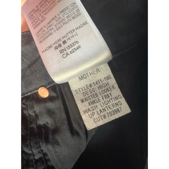 MOTHER‎ The High Waisted Looker Ankle Fray Lighting Up Lanterns Jeans Size 24 - Picture 5 of 7